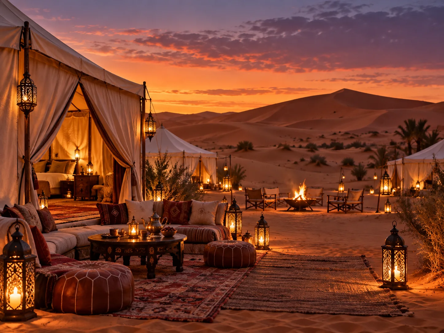 Luxury Sahara desert camp