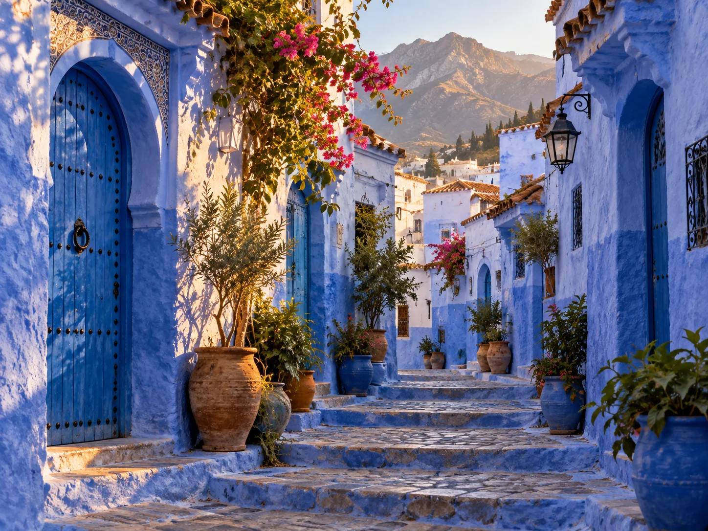 Chefchaouen blue medina street